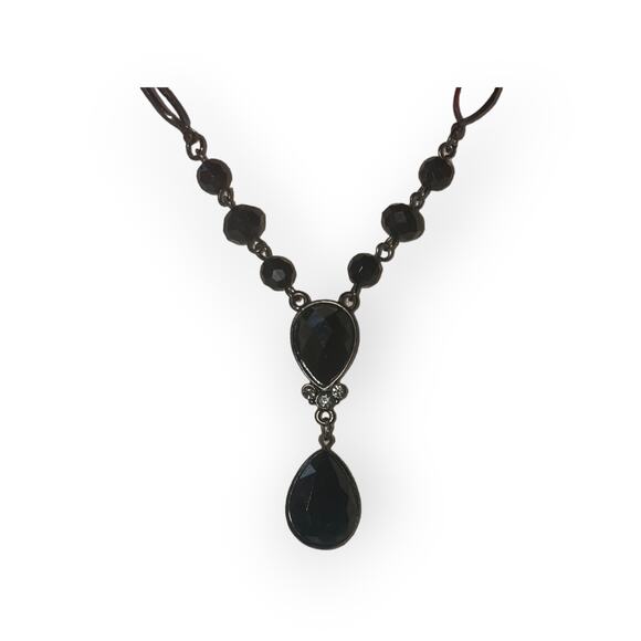 Vintage 1928 branding Y2K Drop Pendant Necklace 2000s - Picture 2 of 3